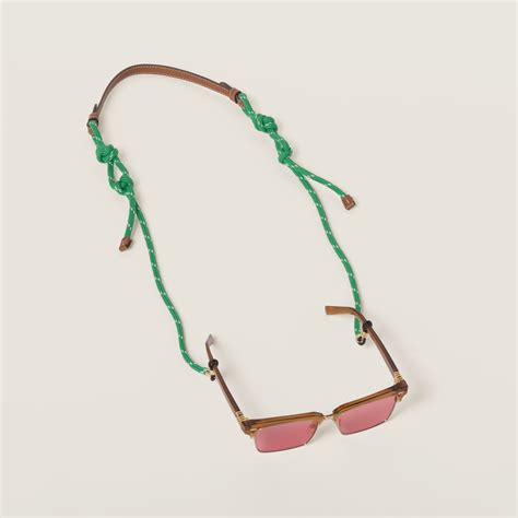 Cognac/orange Miu Miu Glasses Cord 